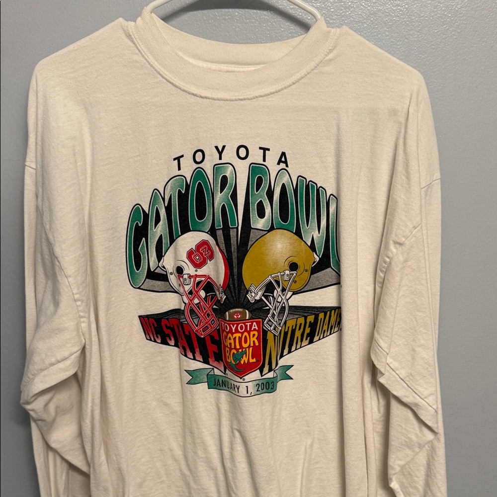 Long Sleeve Shirt Toyota Gator Bowl Notre Dame NC State